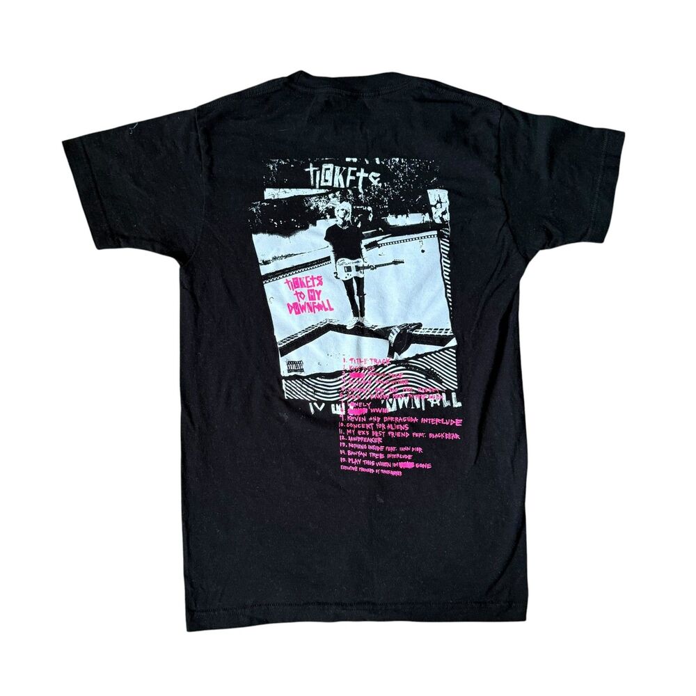 MGK Tickets To My Downfall Band Tour Tshirt Size S Unisex Rock Alternate Pink